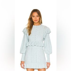 Majorelle Langley Cable Ruffle Sweater Set